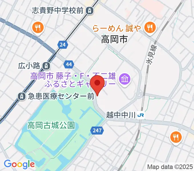 ラジオたかおかの地図
