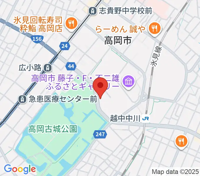 ラジオたかおかの地図