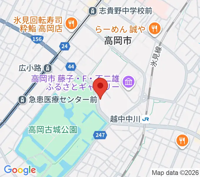 ラジオたかおかの地図