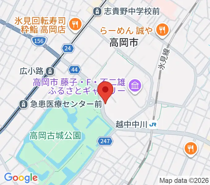 ラジオたかおかの地図