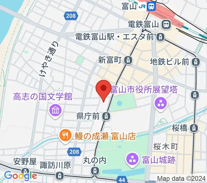 富山シティエフエムの地図