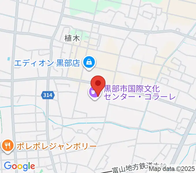 ラジオ・ミューの地図
