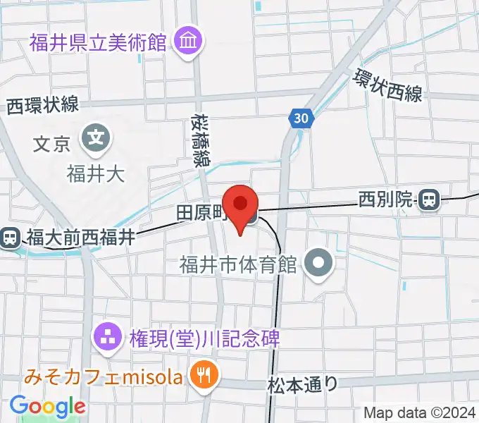 福井街角放送（Radioあいらんど）の地図