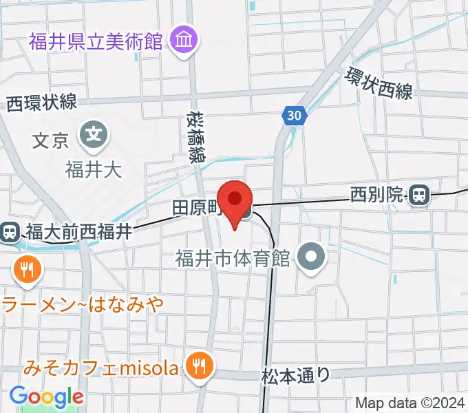 福井街角放送（Radioあいらんど）の地図