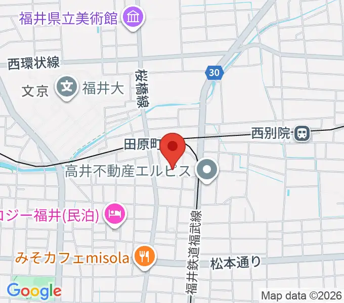 福井街角放送の地図