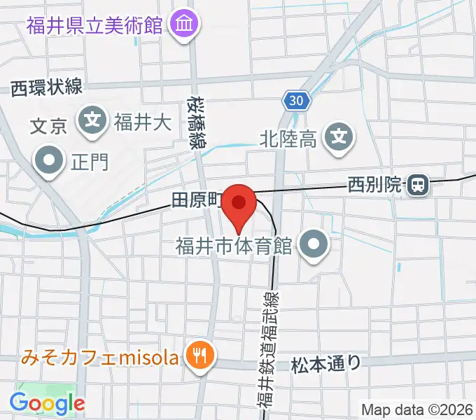 福井街角放送の地図