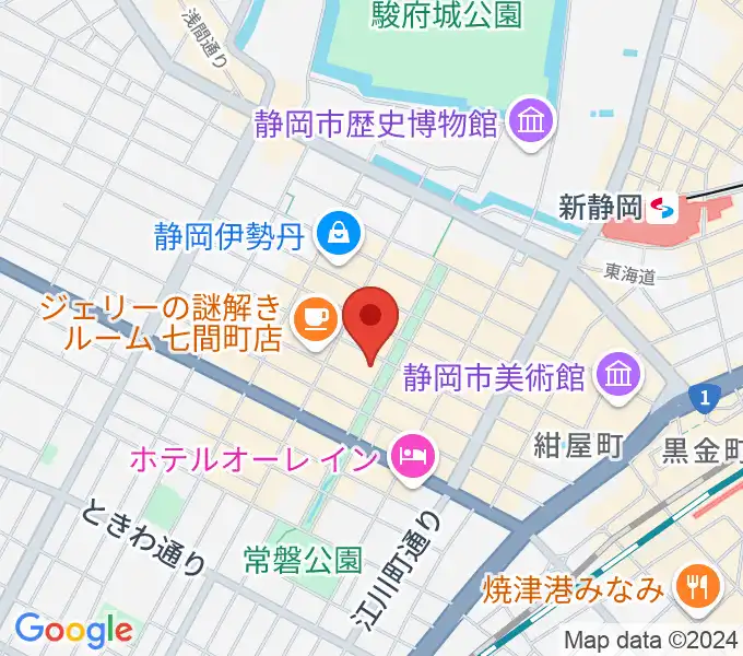 シティエフエム静岡 FM-Hiの地図