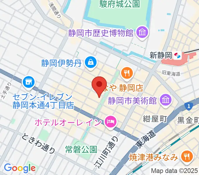 シティエフエム静岡 FM-Hiの地図