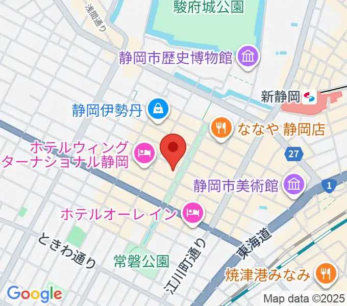 シティエフエム静岡 FM-Hiの地図