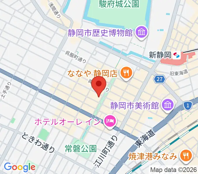 シティエフエム静岡 FM-Hiの地図