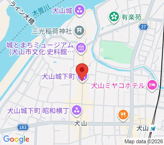 愛知北エフエム放送の地図