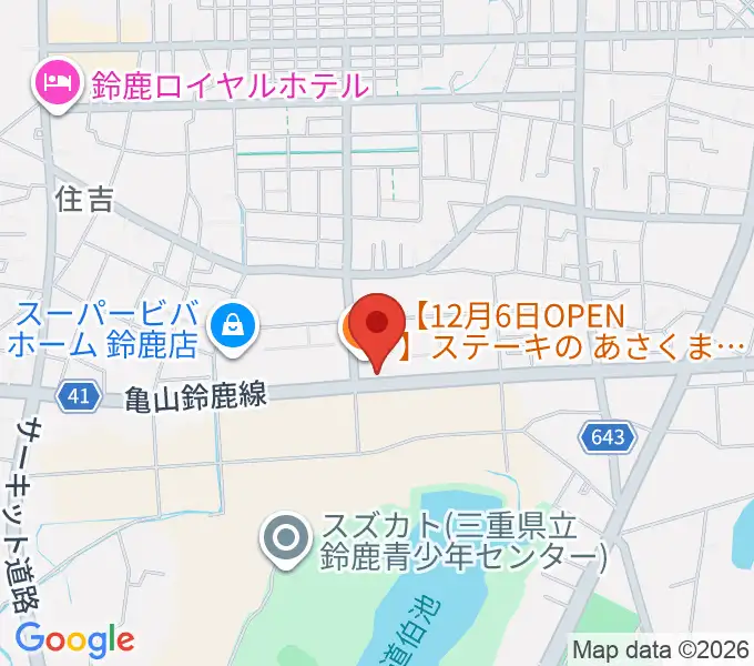 鈴鹿ヴォイスFMの地図