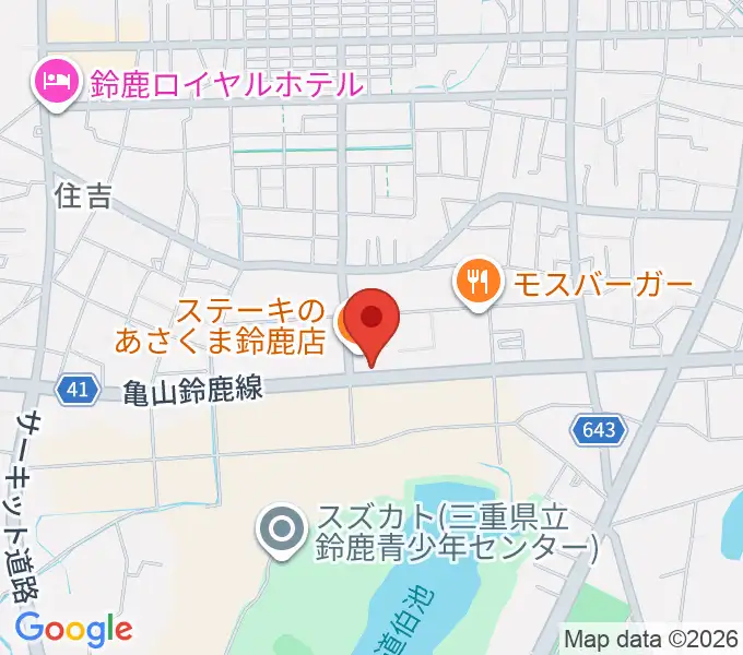 鈴鹿ヴォイスFMの地図