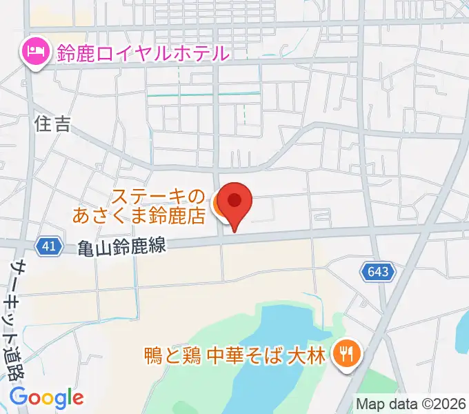 鈴鹿ヴォイスFMの地図