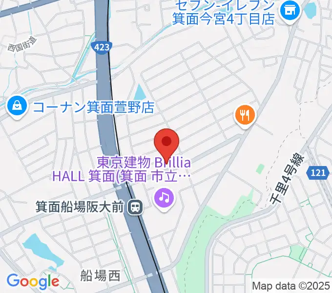 タッキー816 みのおエフエムの地図
