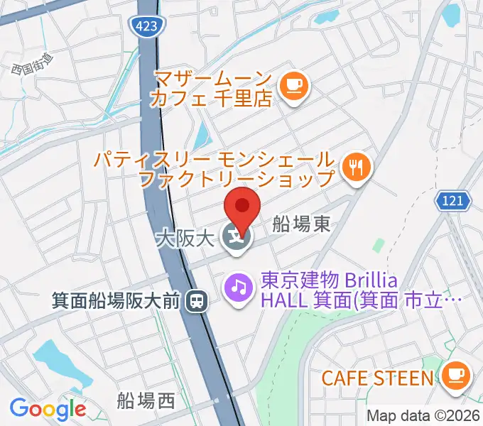 タッキー816 みのおエフエムの地図