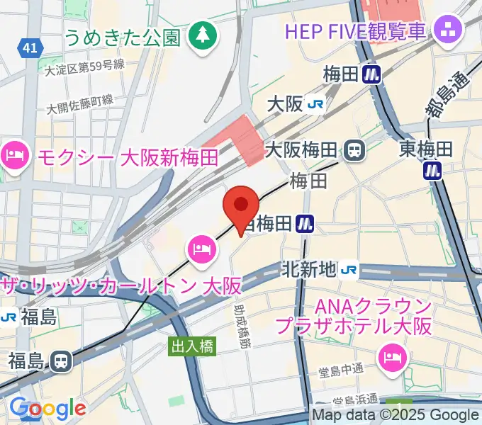 ウメダFM Be Happy!789の地図