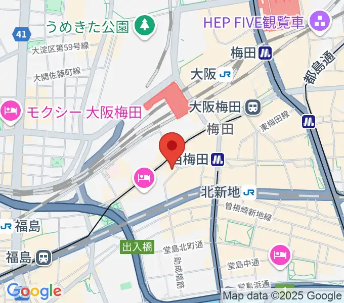 ウメダFM Be Happy!789の地図