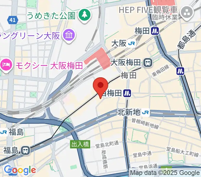 ウメダFM Be Happy!789の地図