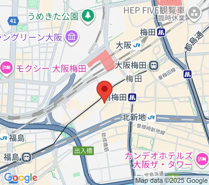 ウメダFM Be Happy!789の地図