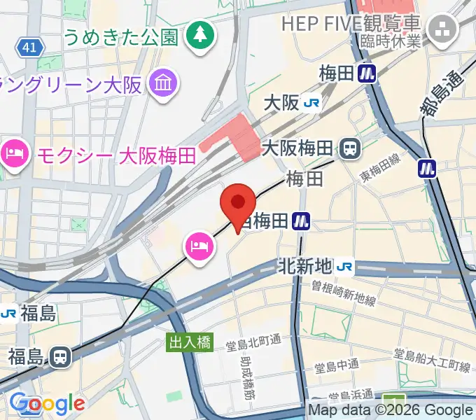 ウメダFM Be Happy!789の地図