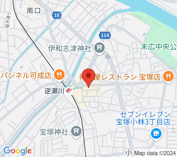 ハミングFM宝塚の地図