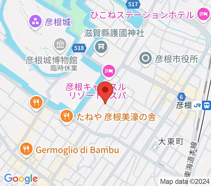 エフエムひこねの地図