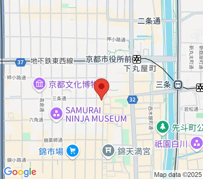 京都三条ラジオカフェの地図