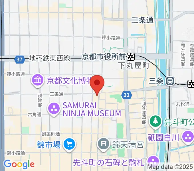 京都三条ラジオカフェの地図