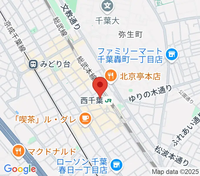ZX WEST CHIBAの地図
