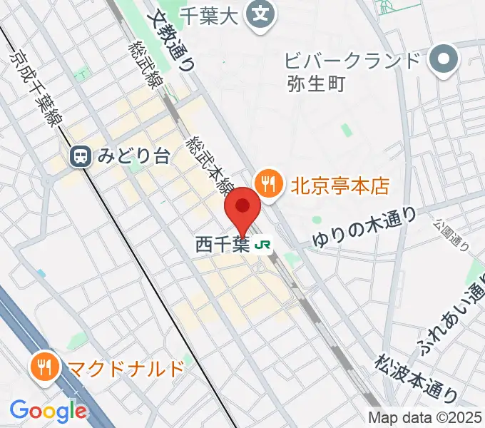 ZX WEST CHIBAの地図