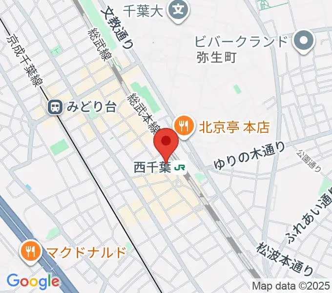ZX WEST CHIBAの地図