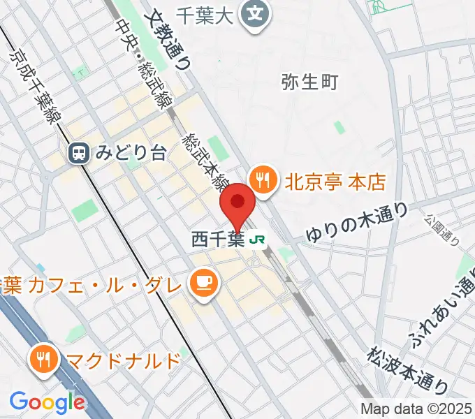 ZX WEST CHIBAの地図