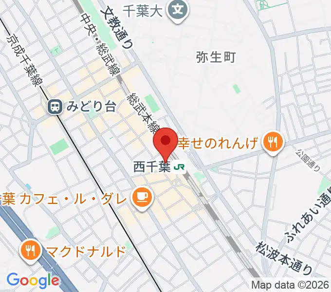 ZX WEST CHIBAの地図