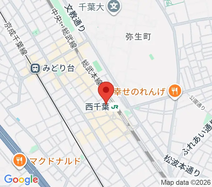 ZX WEST CHIBAの地図