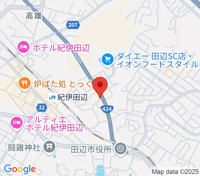FM TANABEの地図