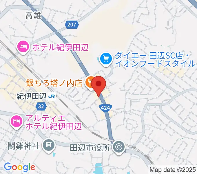 FM TANABEの地図