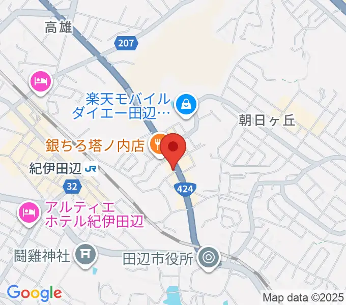 FM TANABEの地図