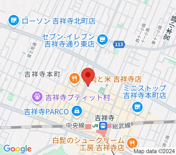 むさしのFMの地図