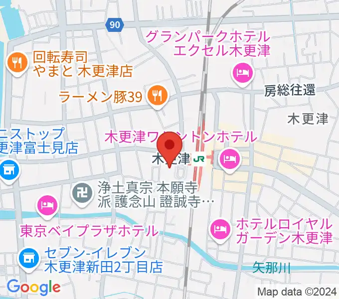 かずさエフエムの地図