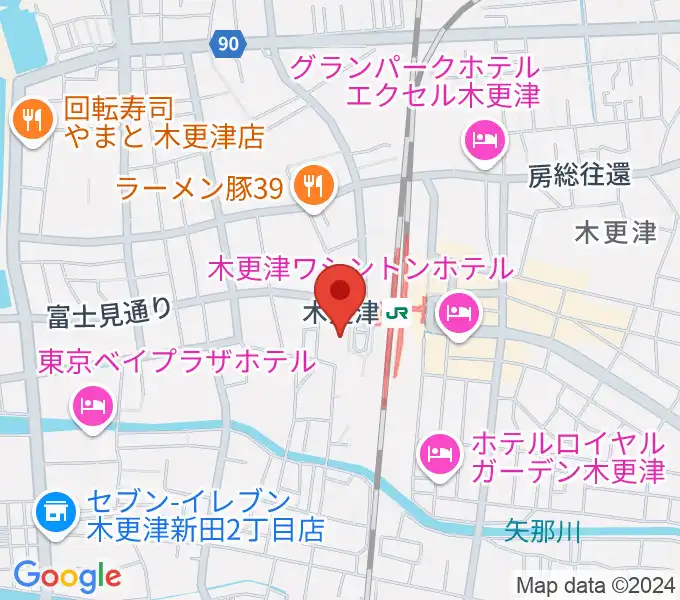 かずさエフエムの地図