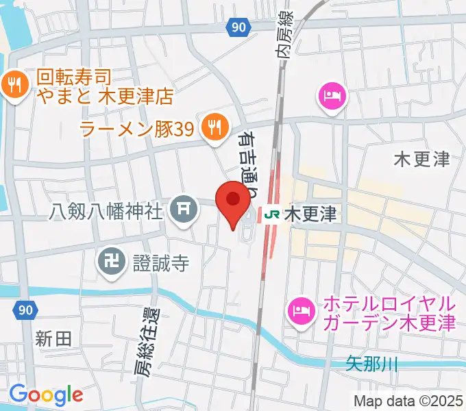 かずさエフエムの地図