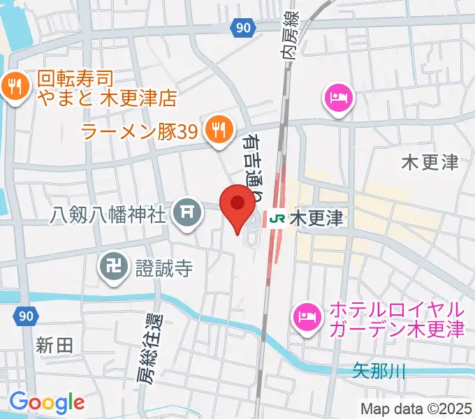 かずさエフエムの地図