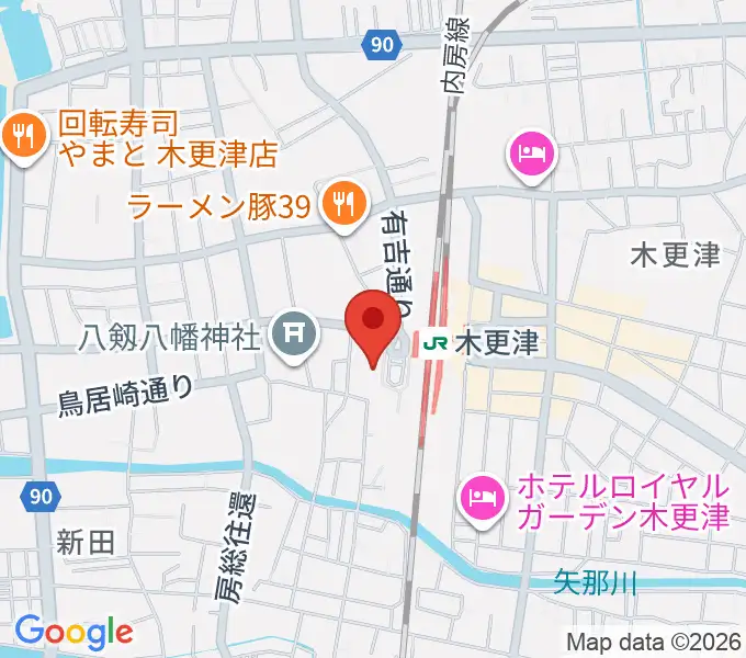 かずさエフエムの地図