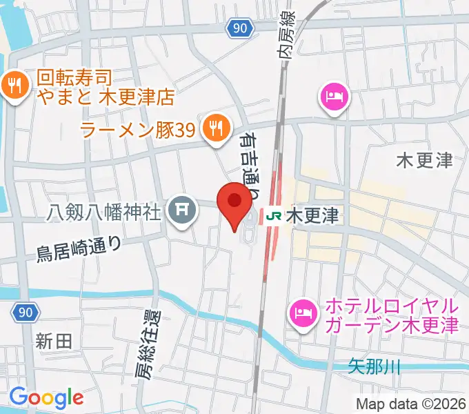 かずさエフエムの地図