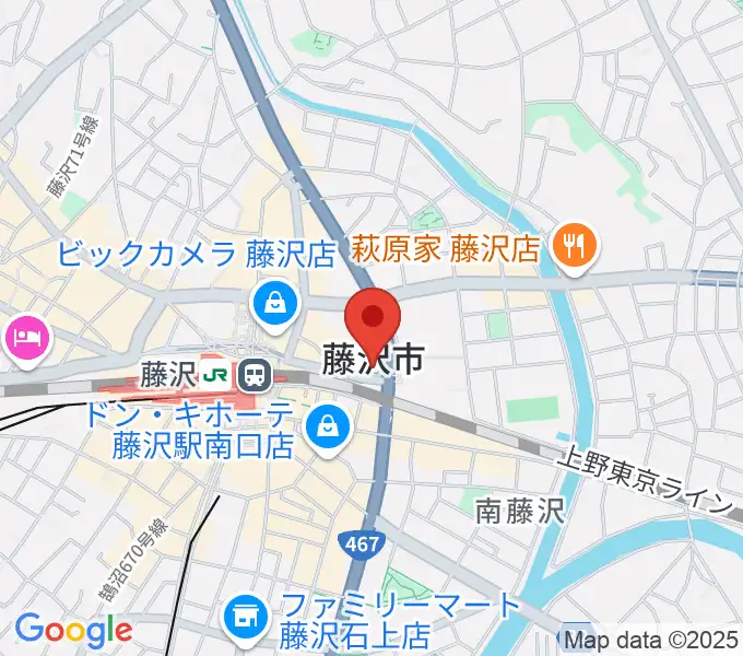 レディオ湘南の地図