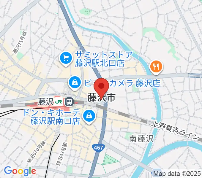 レディオ湘南の地図
