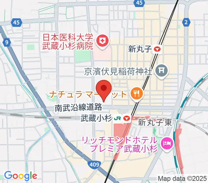 かわさきFMの地図