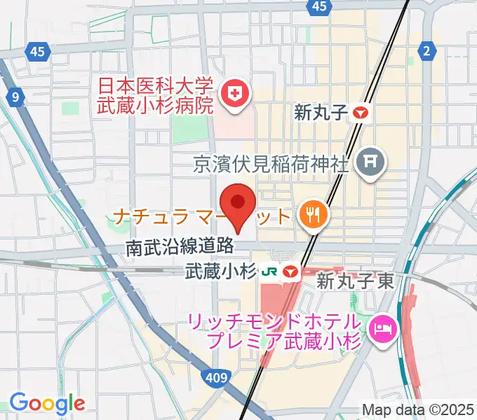 かわさきFMの地図