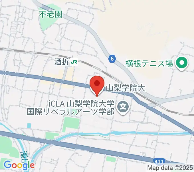 エフエム甲府の地図